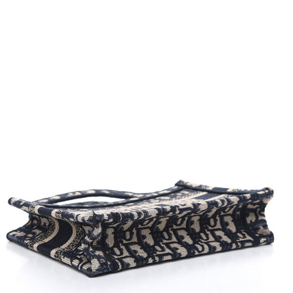 Christian Dior Oblique Mini Book Tote Blue Multicolor 3 of 9