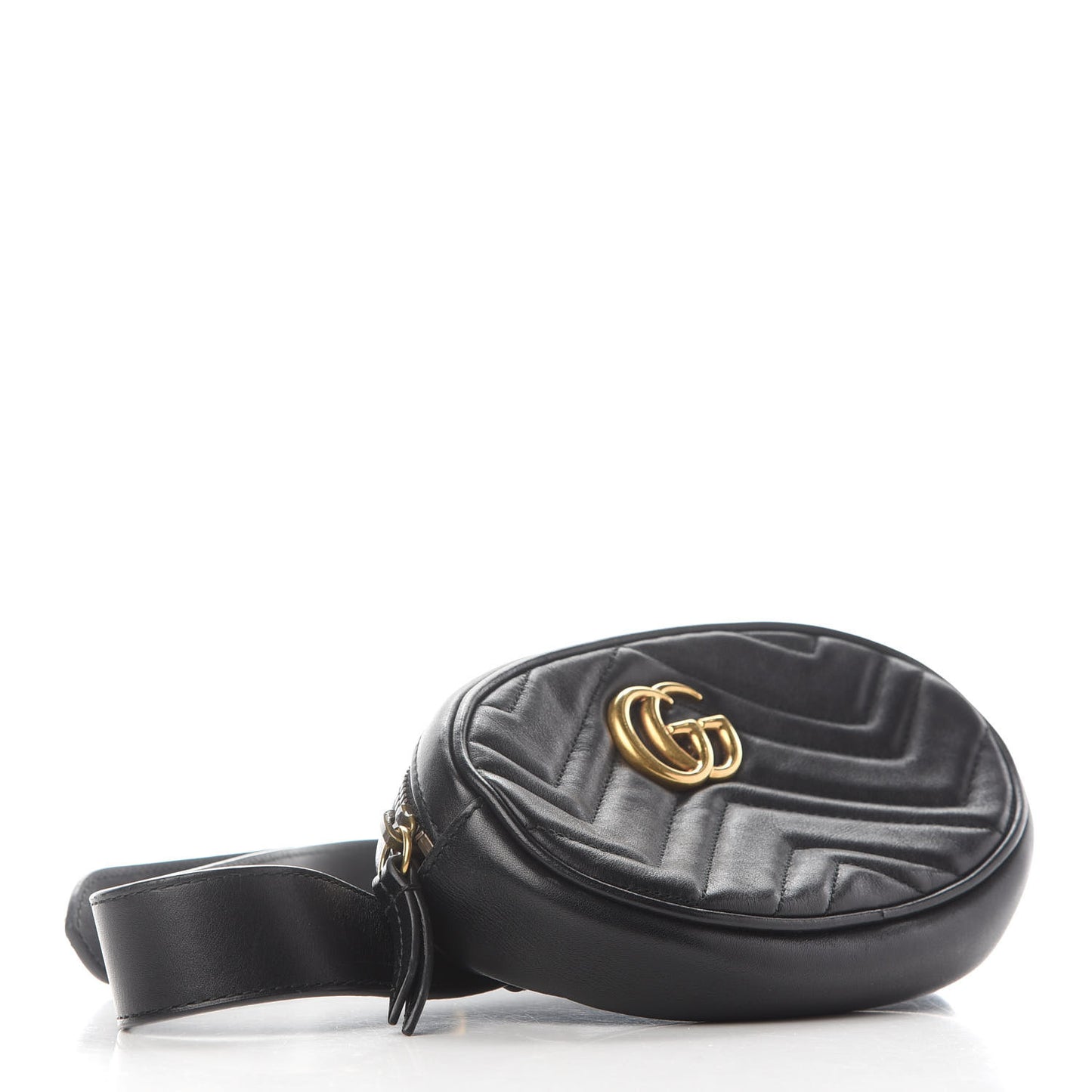 Calfskin Matelasse GG Marmont Belt Bag 85 34 Black