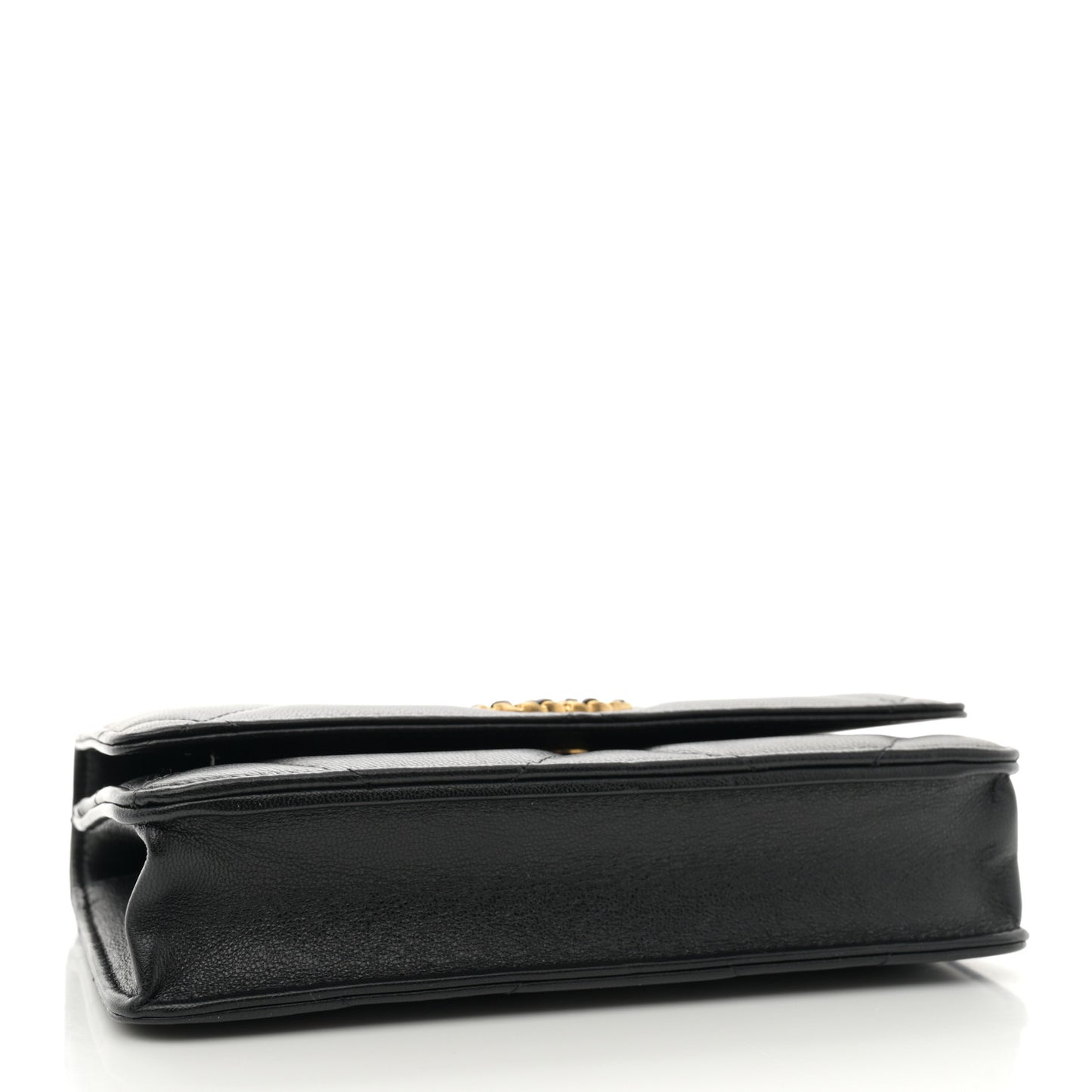 Lambskin Quilted Chanel 19 Wallet On Chain WOC Black
