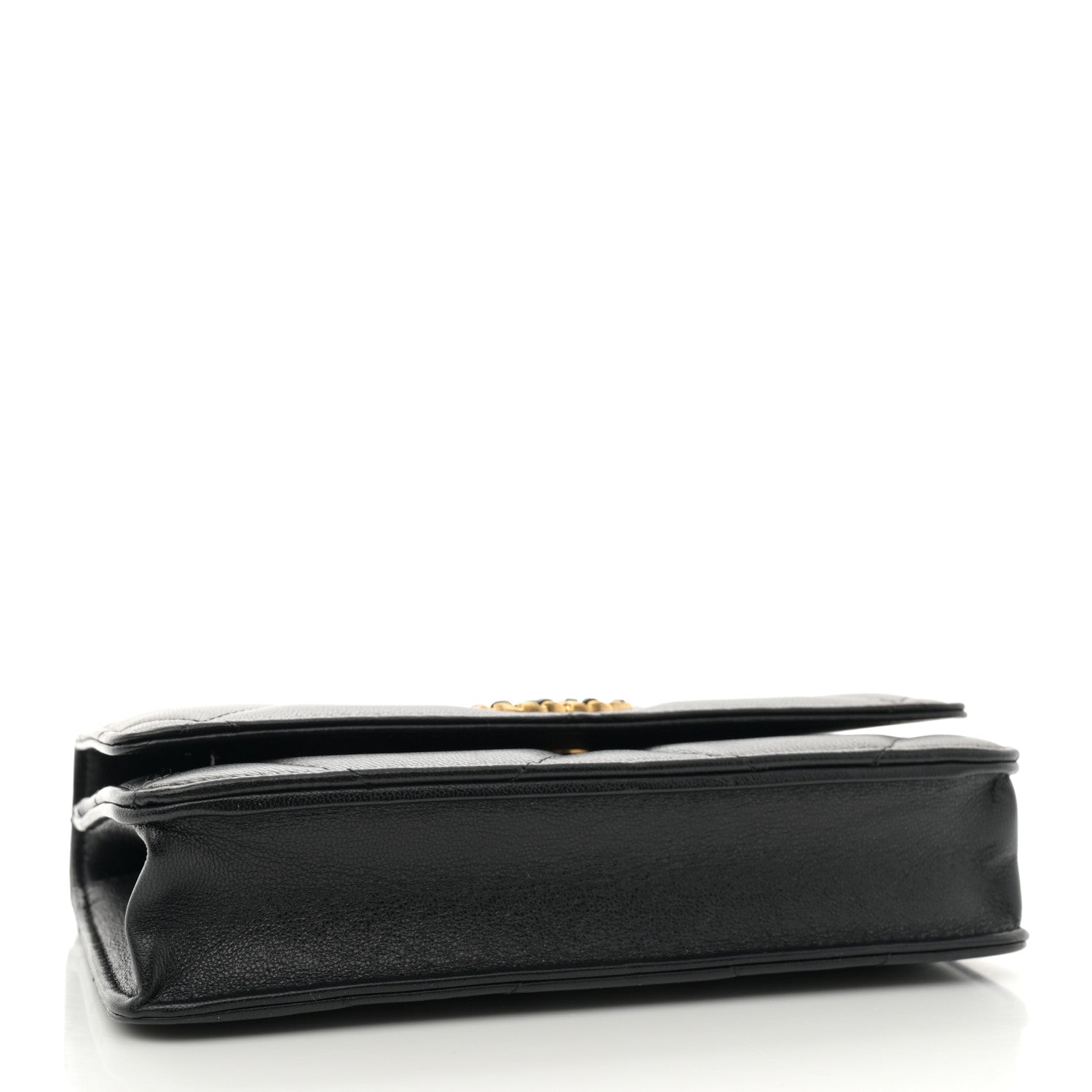 Chanel Lambskin Quilted Chanel 19 Wallet On Chain WOC Black 4 of 13