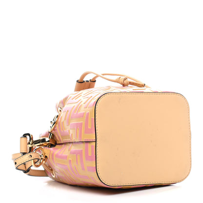 Fendi Vitello Liberty F is Fendi Bi-Color FF 1974 Embossed Mini Mon Tresor Bucket Bag Savana Lollypop 3 of 8