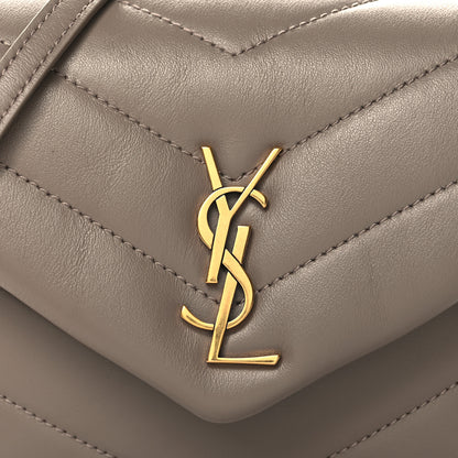 Saint Laurent Calfskin Y Quilted Monogram Toy Loulou Crossbody Bag Dark Beige 8 of 10