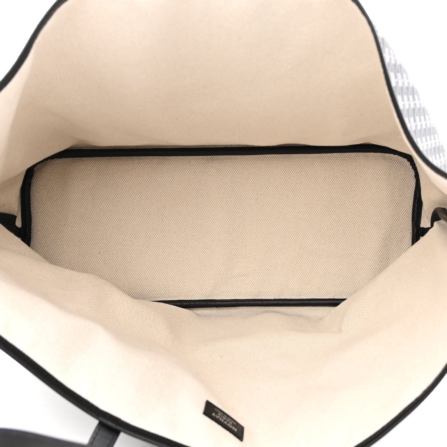 Moynat Grained Calfskin Canvas 1920 Oh! Tote Ruban GM Carbon Silver 4 of 9
