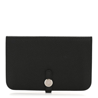 Hermes Togo Dogon Duo Wallet Black 1 of 11
