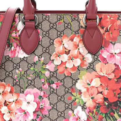 Gucci Soft GG Supreme Monogram Blooms Top Handle Bag Beige Multicolor Dry Rose 8 of 10