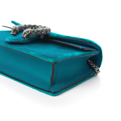 Gucci Velvet Super Mini Dionysus Shoulder Bag Pavone Cyan 7 of 10