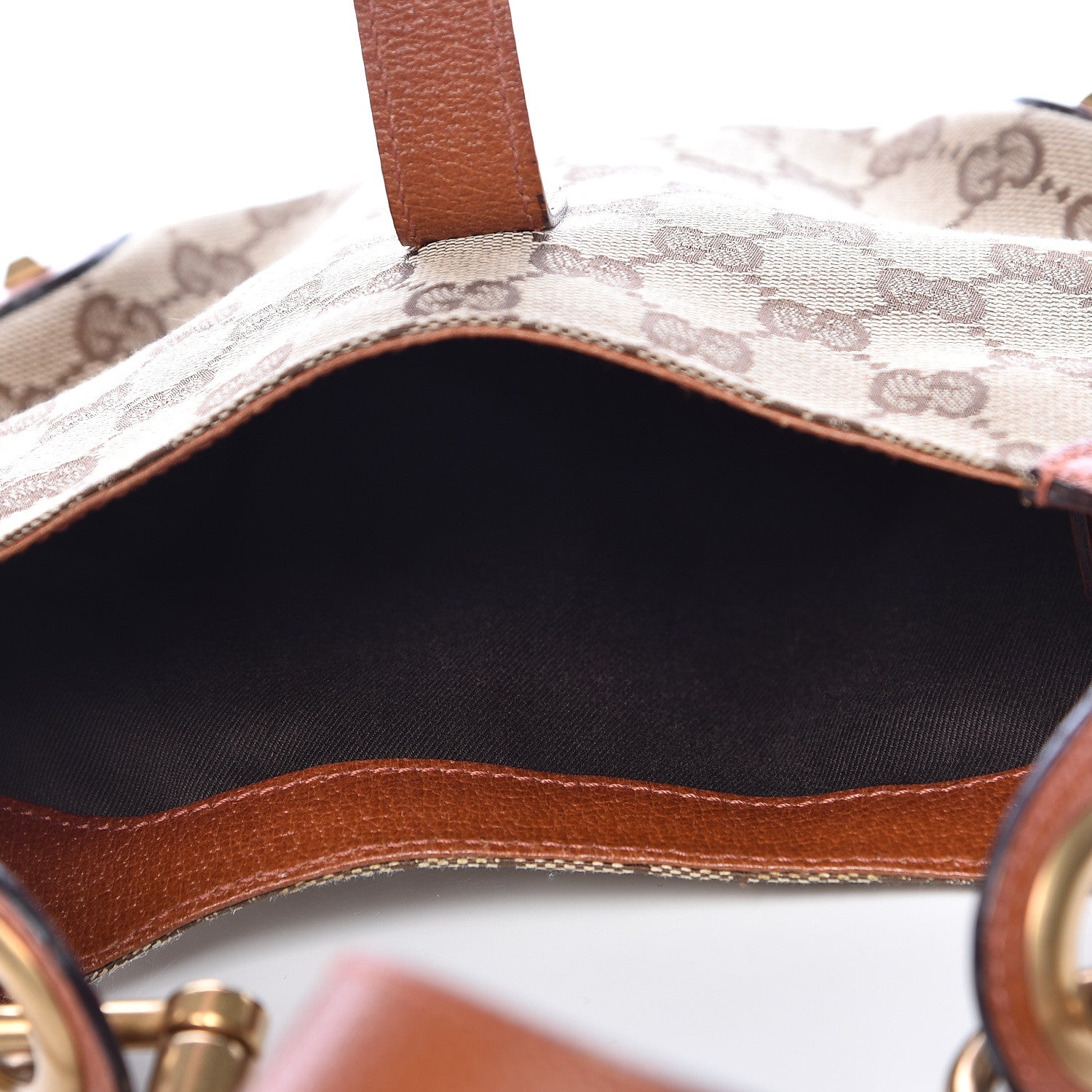 Gucci Monogram Mini Piston Lock Jackie O Hobo Orange 5 of 11