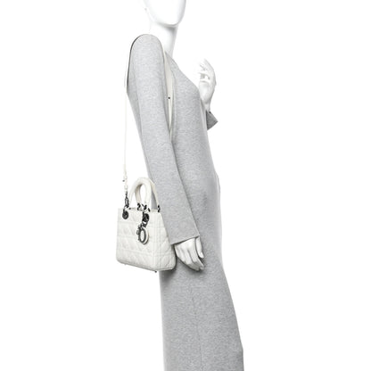 Christian Dior Lambskin Cannage Small My ABCDior Lady Dior White 2 of 10
