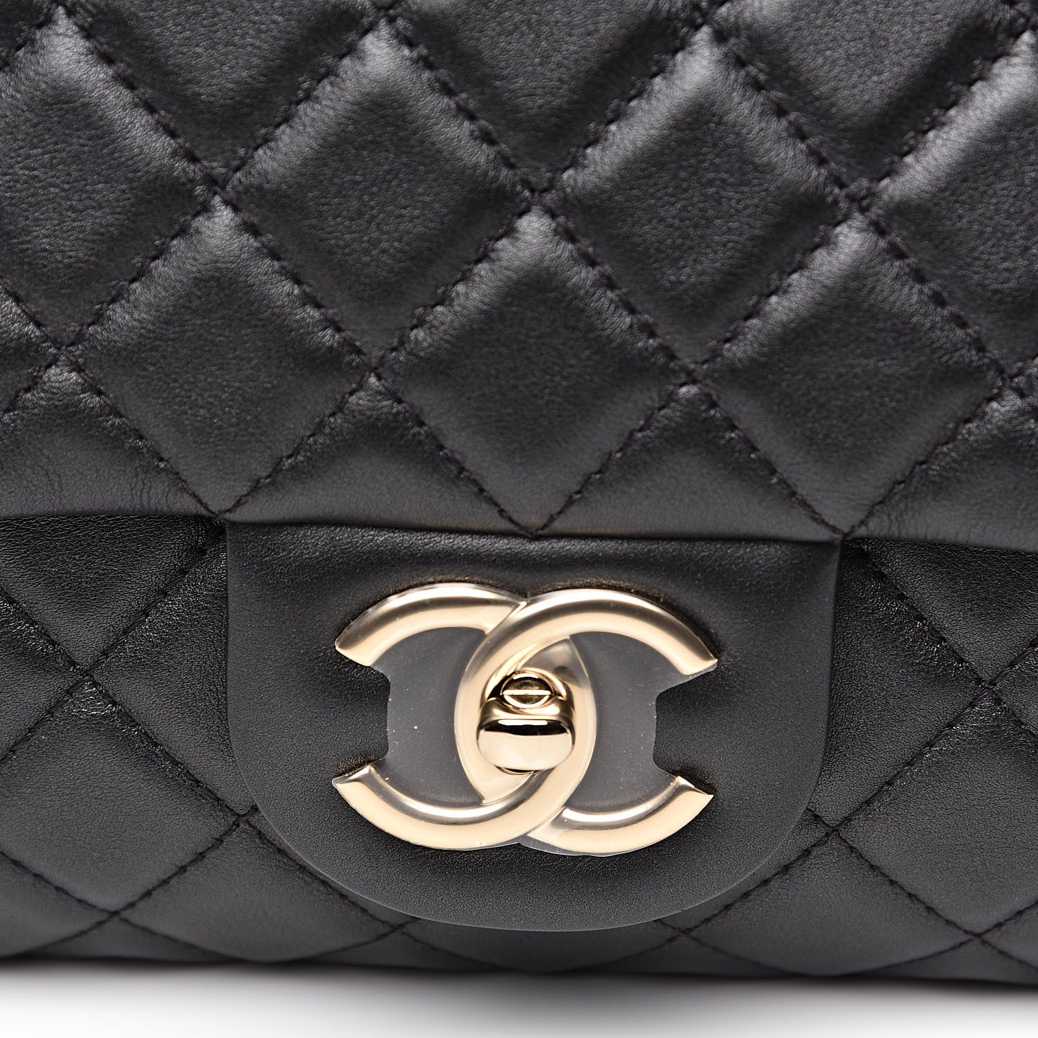 Chanel Metallized Calfskin Quilted XXL Travel Flap Bag Black 10 of 11