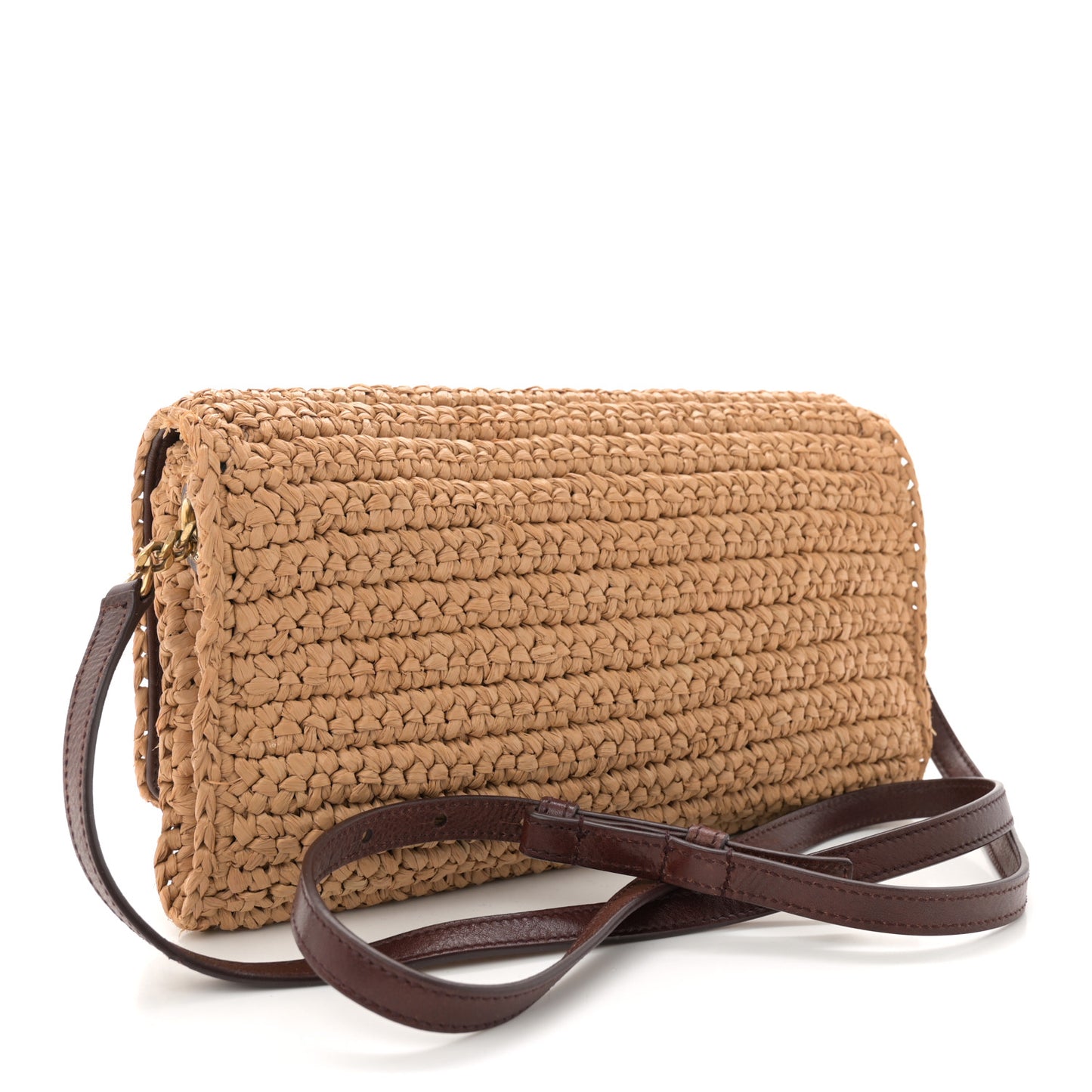 Raffia Monogram Tassel Kate 99 Dark Nude