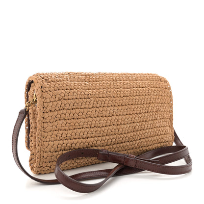 Saint Laurent Raffia Monogram Tassel Kate 99 Dark Nude 3 of 11