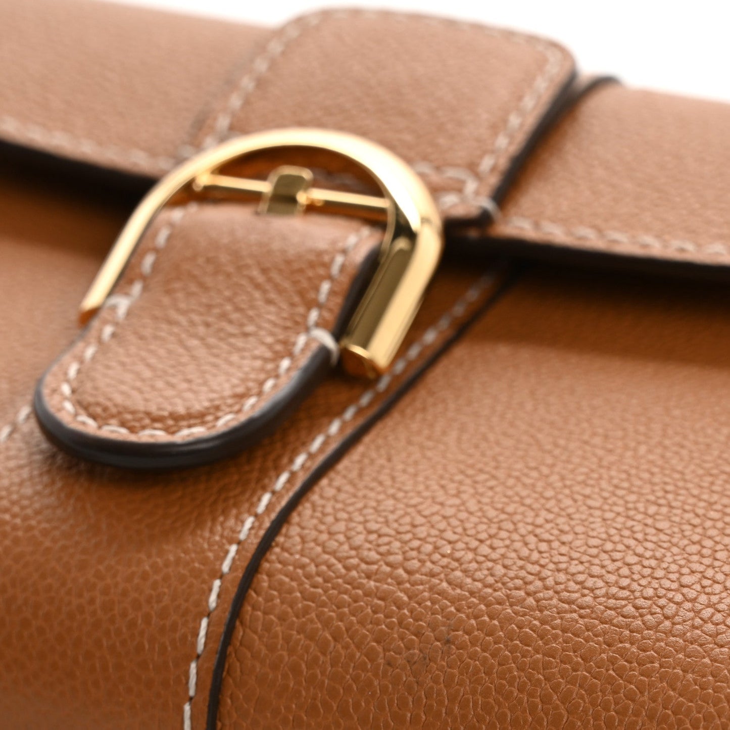 Grained Rodeo Calfskin Brillant Compact Wallet Vegetal