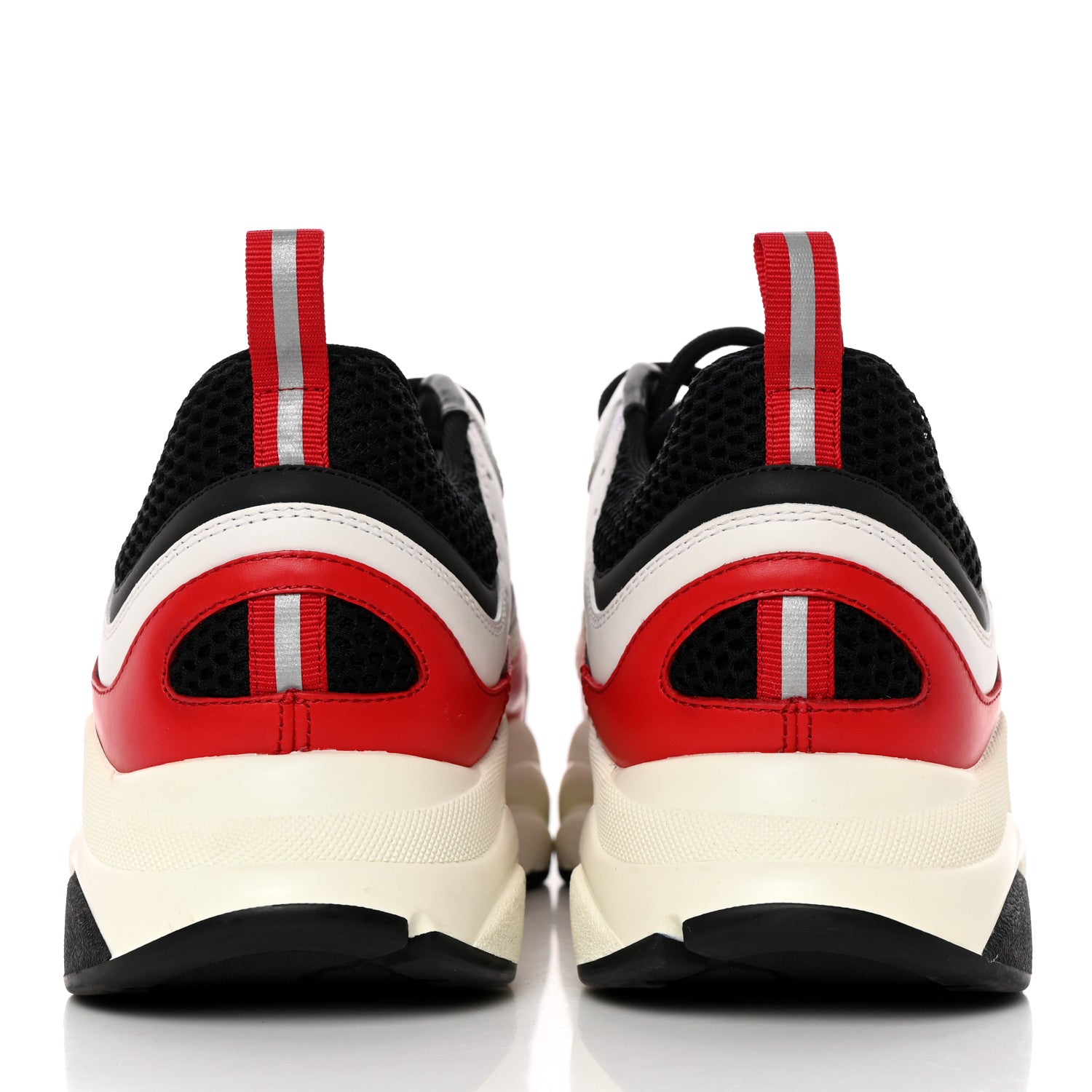 Christian Dior Technical Mesh Calfskin Mens B22 Sneakers 44 Black White Red 4 of 15