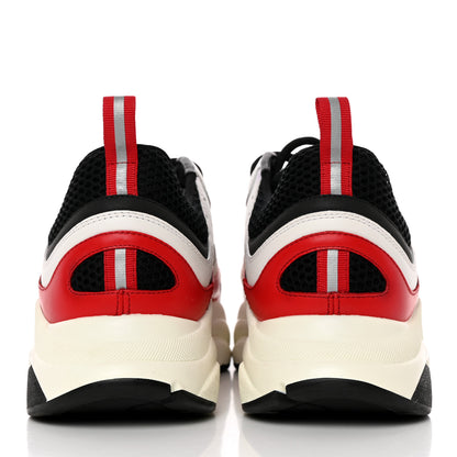 Christian Dior Technical Mesh Calfskin Mens B22 Sneakers 44 Black White Red 4 of 15