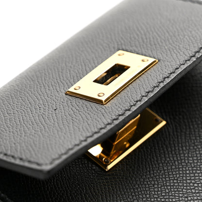 Hermes Epsom Kelly Pocket Compact Wallet Black 10 of 11