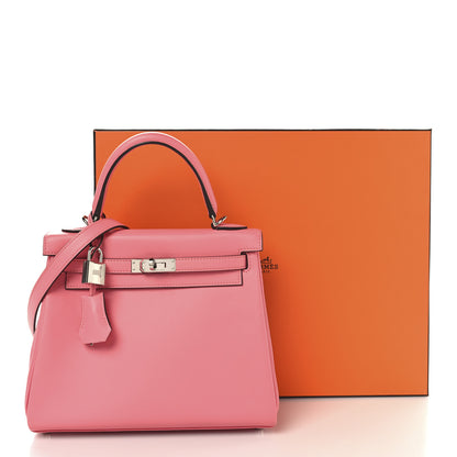 Hermes Swift Kelly Retourne 25 Rose Azalee 14 of 14