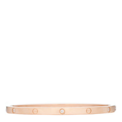 Cartier 18K Pink Gold 6 Diamond Small LOVE Bracelet 16 1 of 4