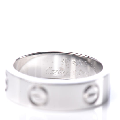Cartier 18K White Gold 5.5mm LOVE Ring 52 6 4 of 6