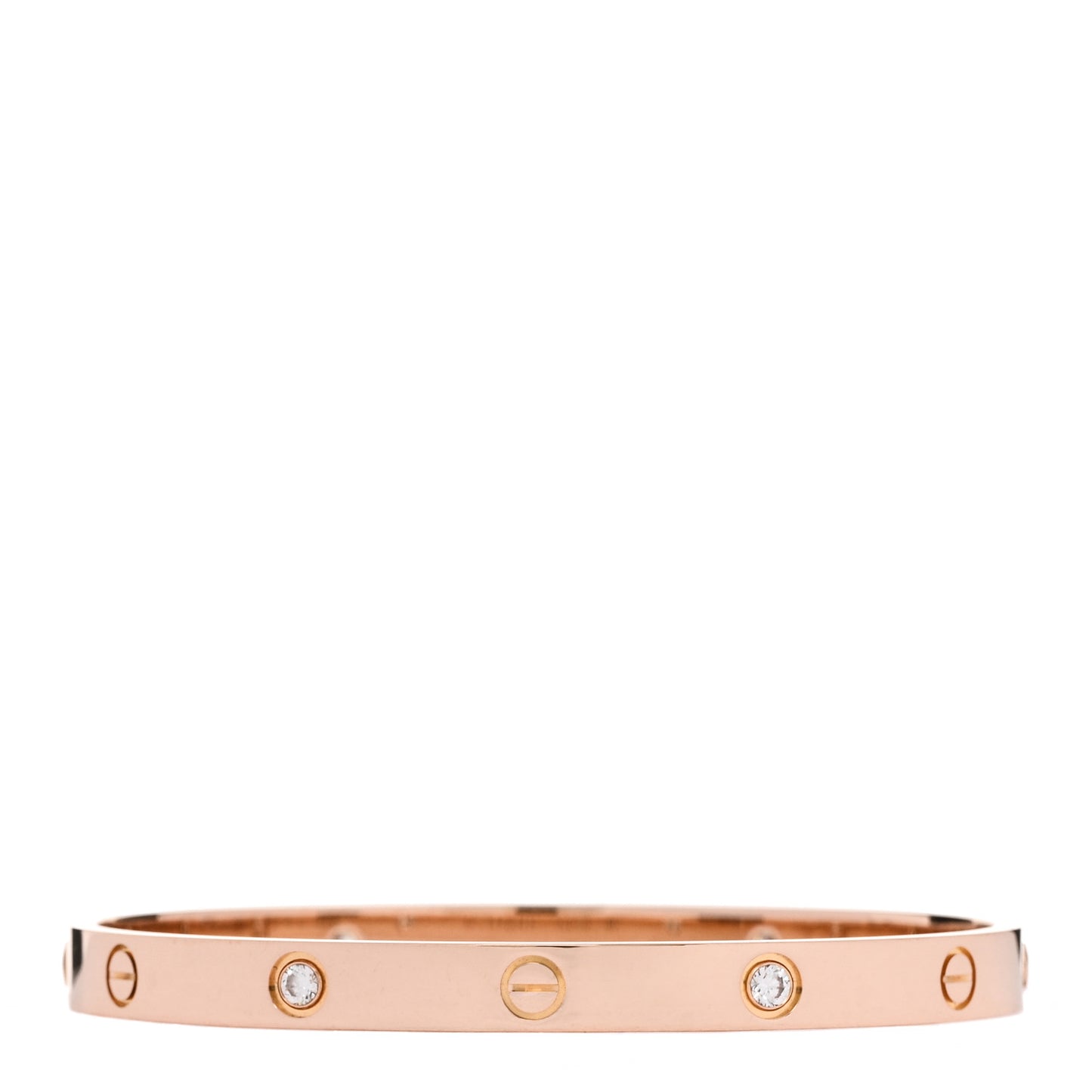 18K Pink Gold 4 Diamond LOVE Bracelet 19