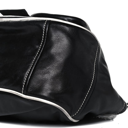 Prada Vitello Daino Front Pocket Hobo Black 6 of 10