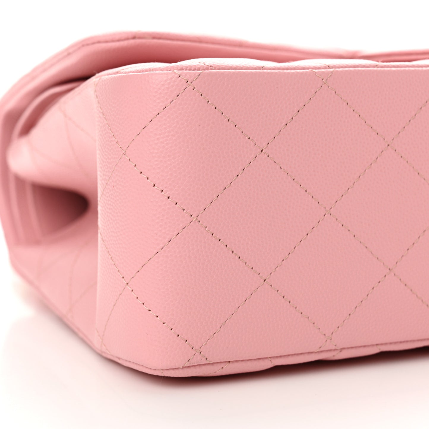Caviar Quilted Jumbo Double Flap Pink