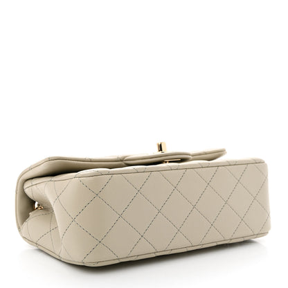 Chanel Lambskin Quilted Mini Rectangular Flap Grey 4 of 11