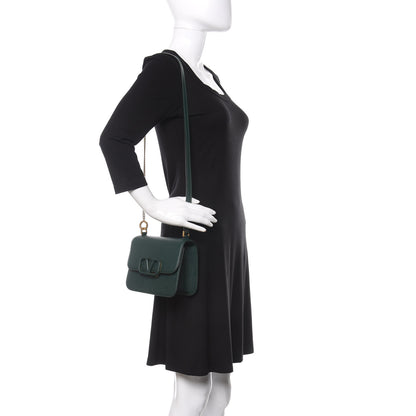 Valentino Garavani Grainy Calfskin Small VSling Shoulder Bag English Green 2 of 8