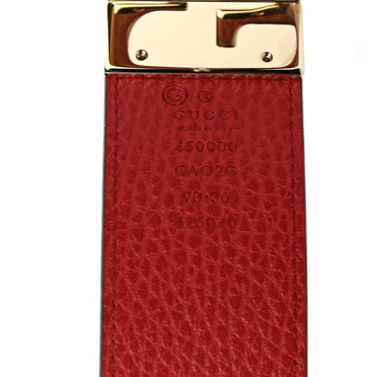 Gucci Calfskin 1973 Reversible Belt 90 36 Black Red 5 of 5
