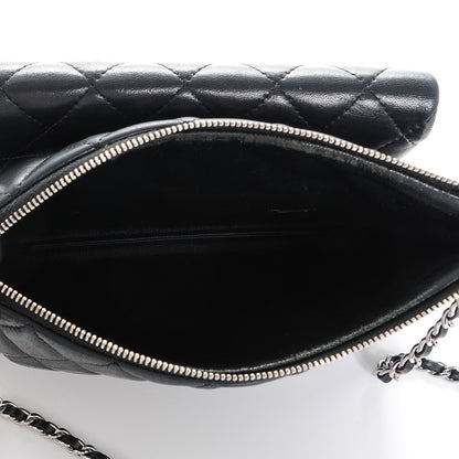 Chanel Lambskin Quilted Daily Zip Crossbody Black 5 of 9