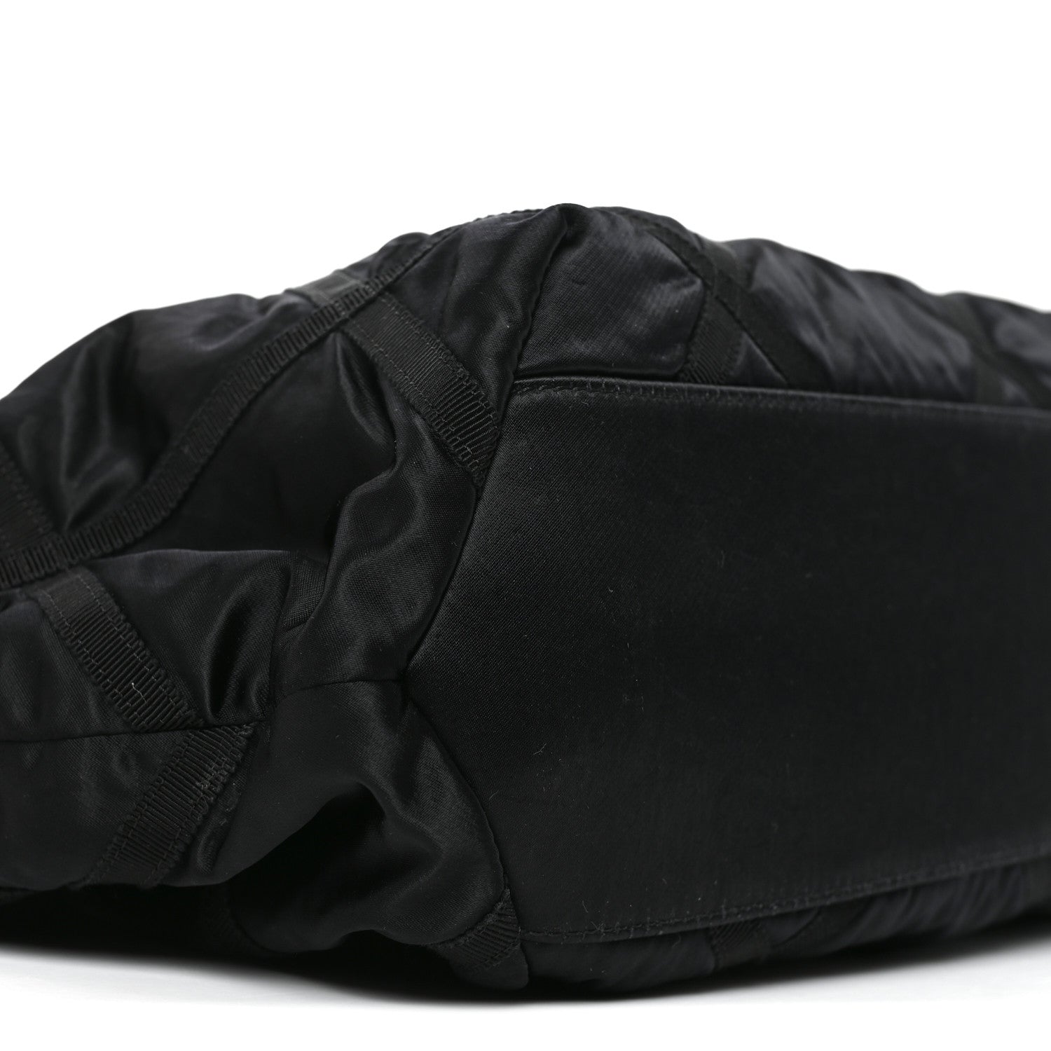 Chanel Nylon Grosgrain Quilted Lifestyle Shopping Tote Black 9 of 10