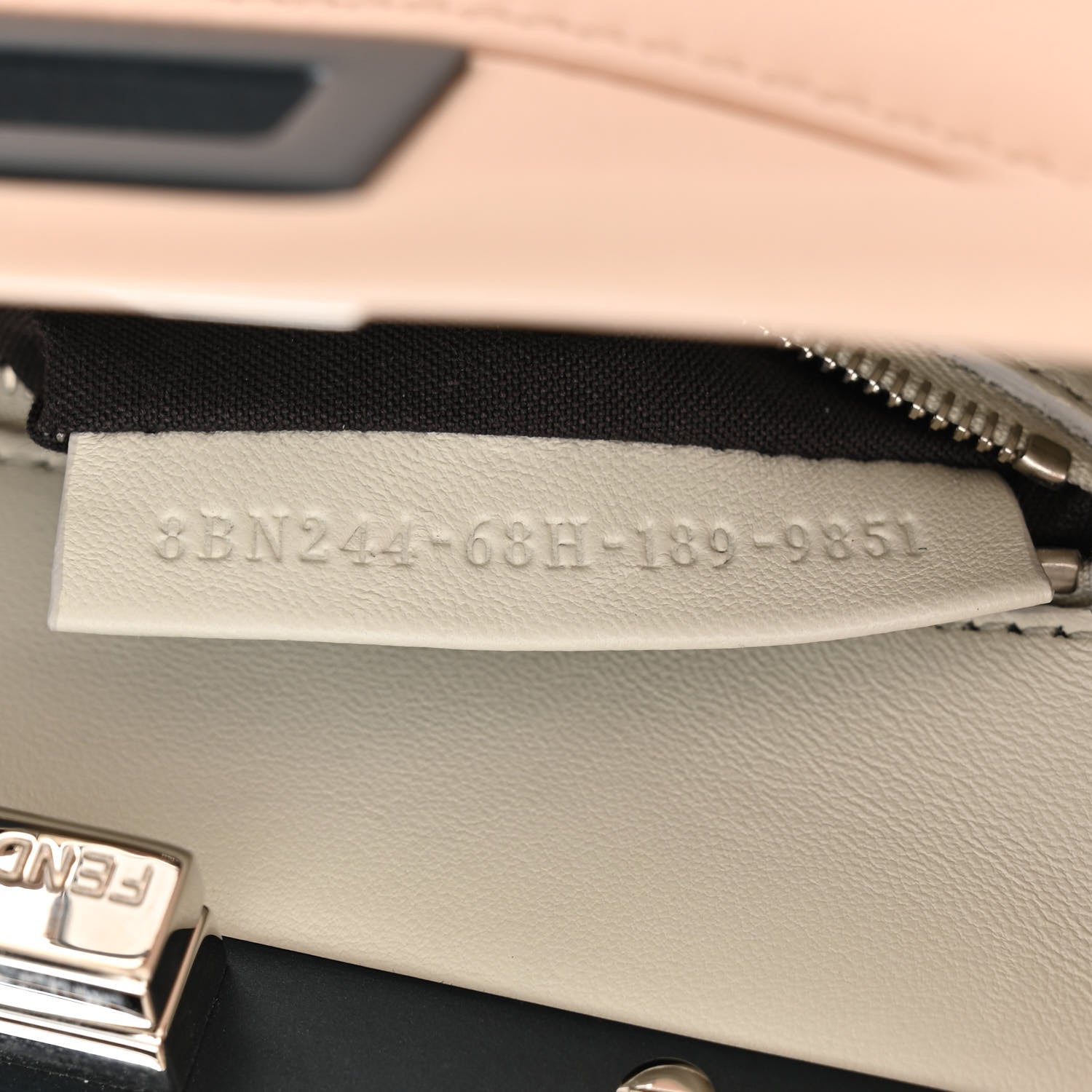Fendi Nappa Colorblock Mini Peekaboo Iconic Satchel Soap Amazzonia Opal 7 of 8