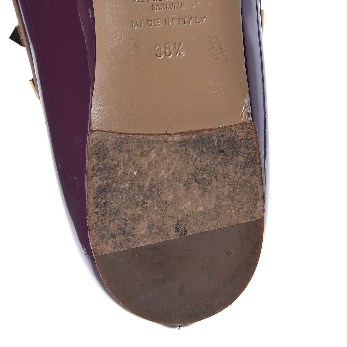 Patent Rockstud Ballerina Flats 38.5 Purple Poudre