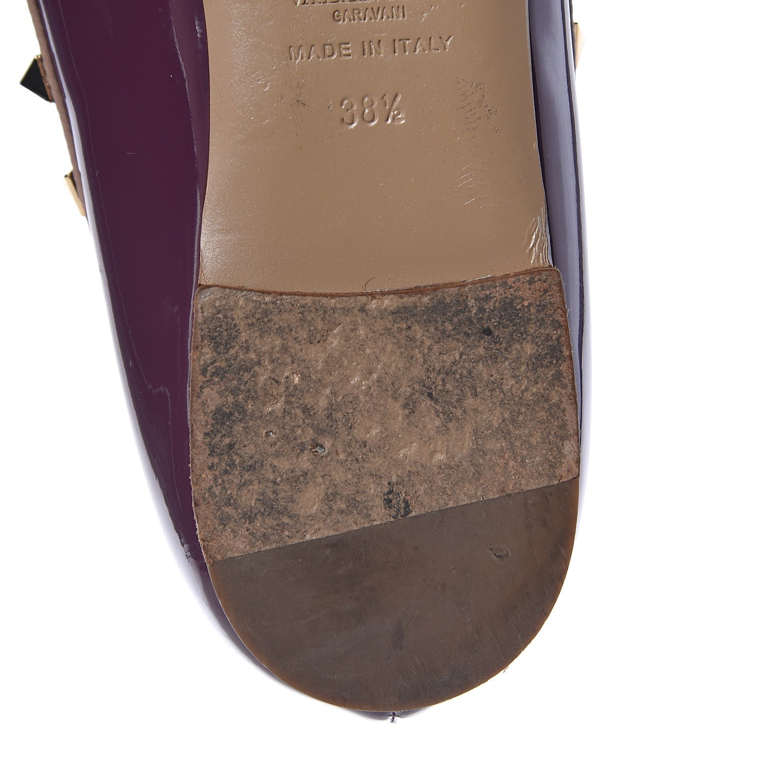Valentino Garavani Patent Rockstud Ballerina Flats 38.5 Purple Poudre 13 of 20