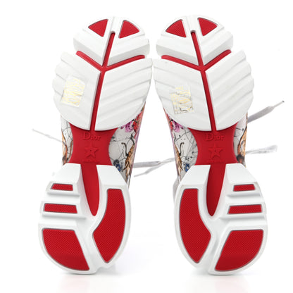 Christian Dior Neoprene Rubber Champetre Print Womens D-Connect Sneakers 35 White Multicolor 5 of 8