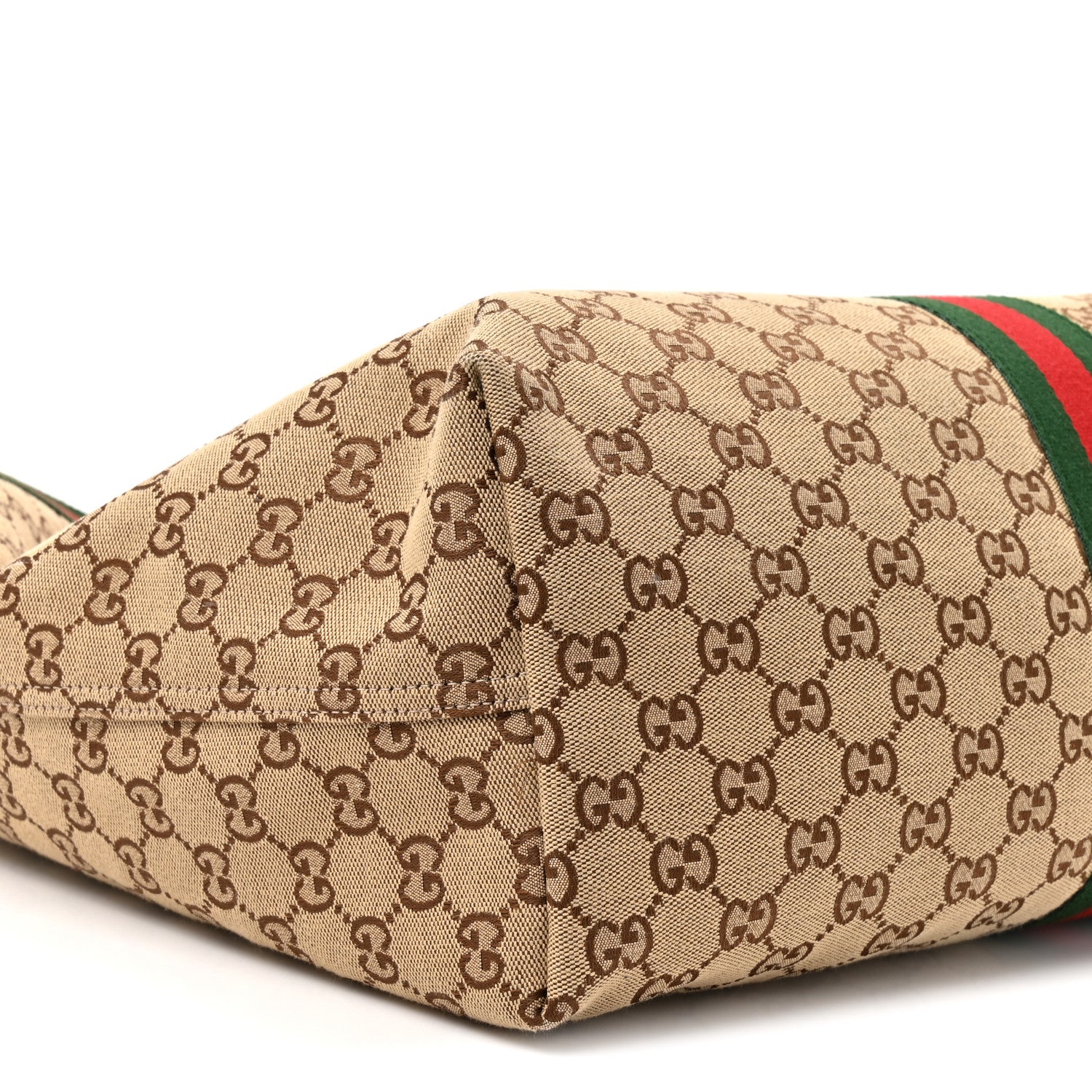 Gucci GG Monogram Web Large Giglio Tote Beige Brown 9 of 9