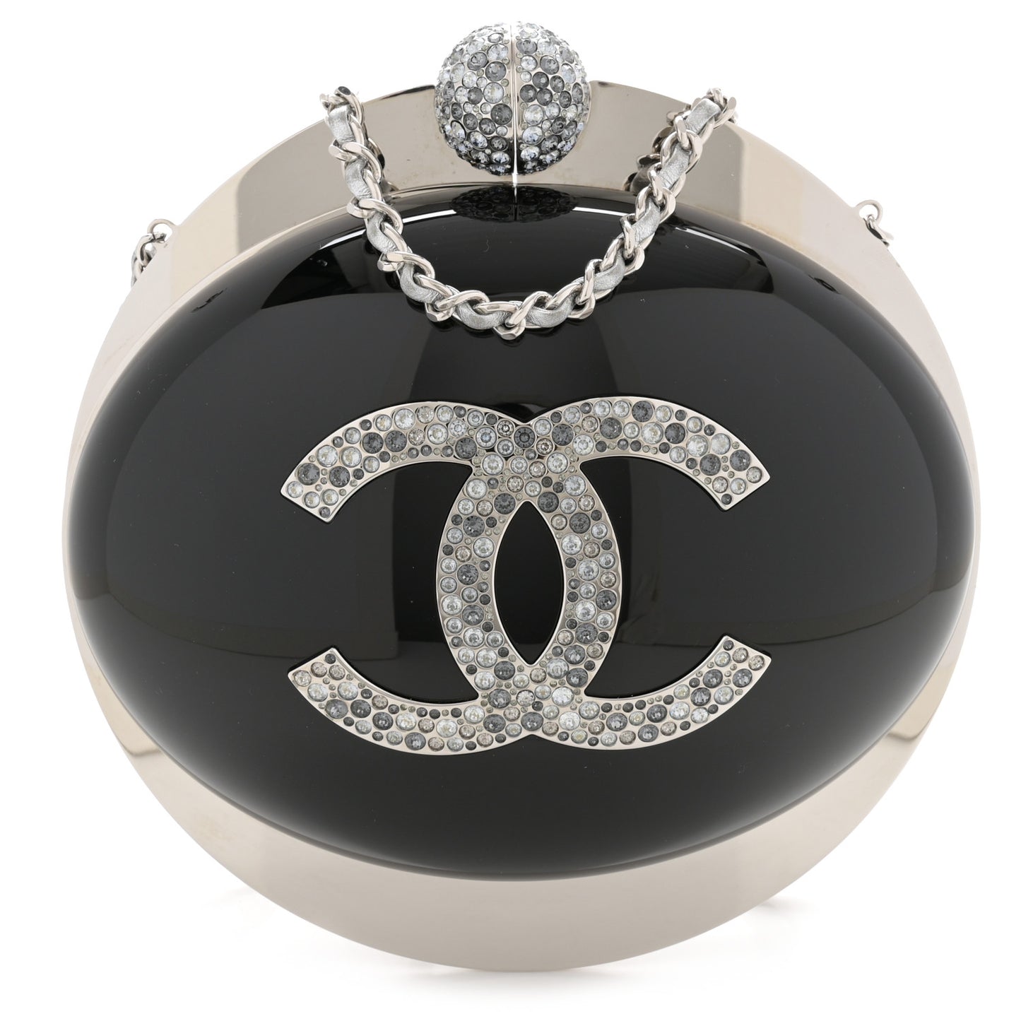 Resin Crystal CC Evening On The Moon Minaudiere Black