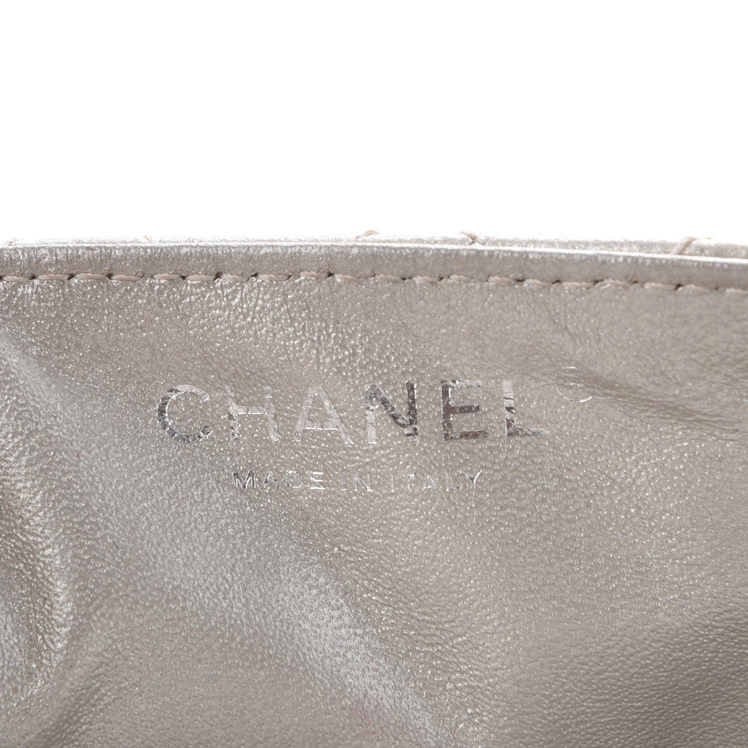 Chanel Metallic Lambskin Quilted East West Flap Silver 7 of 7