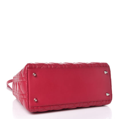 Christian Dior Lambskin Cannage Medium Lady Dior Fuchsia 5 of 8