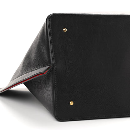 Valentino Garavani Grainy Calfskin Large VLogo Escape Shopper Black 9 of 10