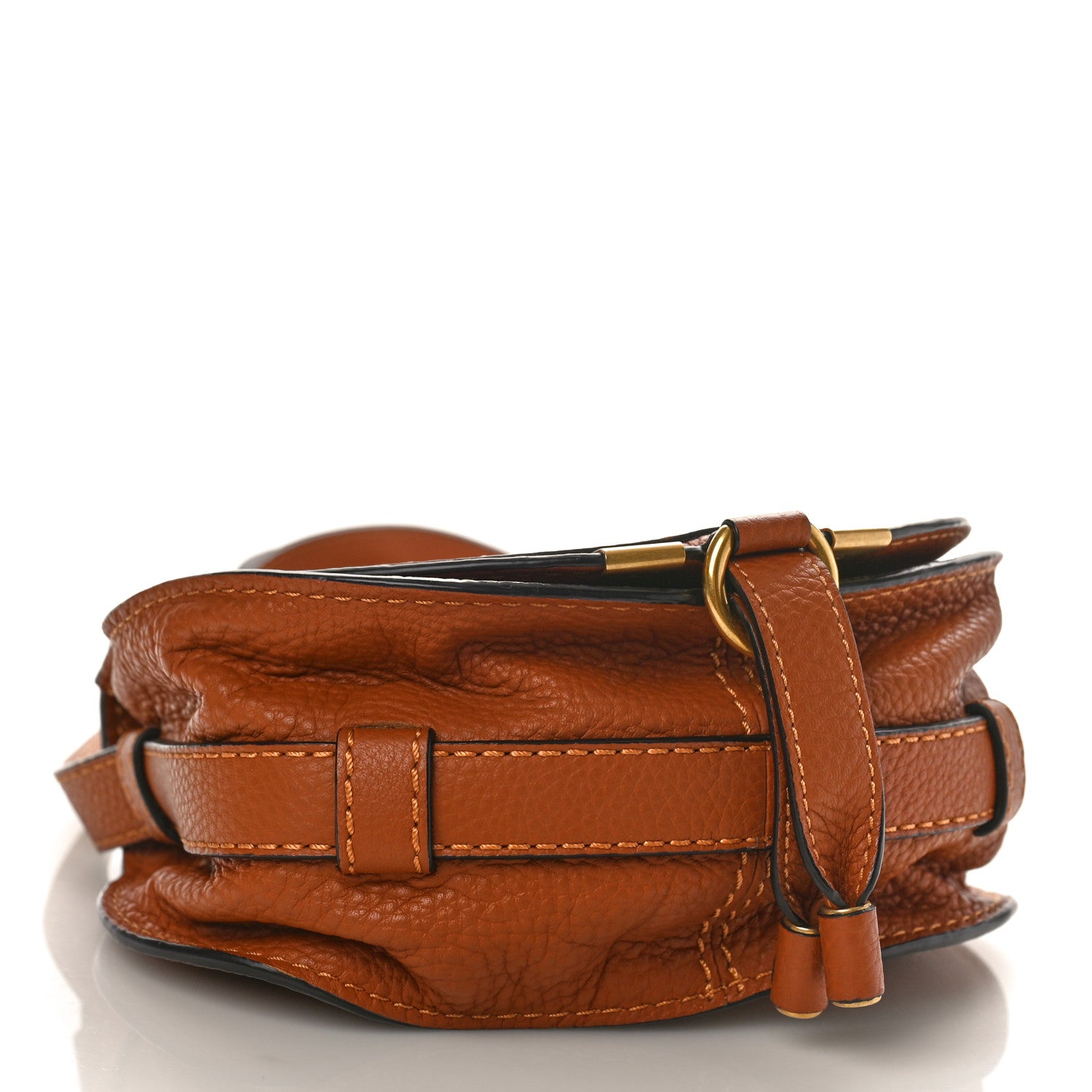 Chloe Calfskin Mini Marcie Round Crossbody Bag Tan 4 of 8