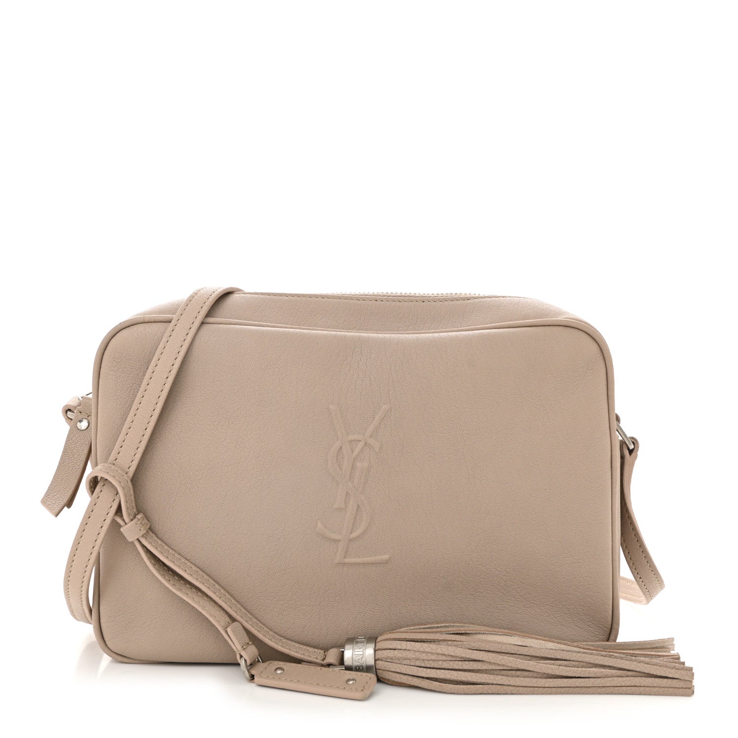 Saint Laurent Lambskin Monogram Small Lou Camera Bag Dark Beige 1 of 10