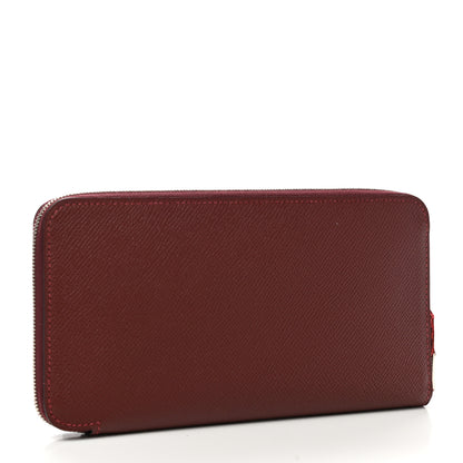 Hermes Epsom Silk'In Wallet Rouge Grenat Rose Eglantine 3 of 7