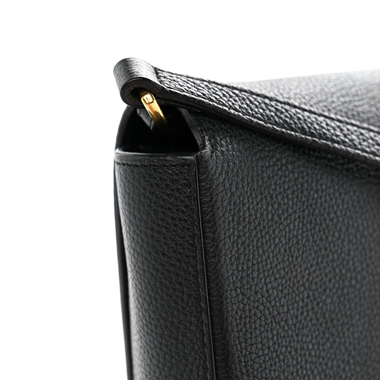 Grainy Calfskin Vintage Check Hampshire Crossbody Black