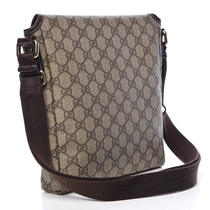 Gucci GG Plus Monogram Small Flap Messenger Bag Beige Dark Brown 3 of 12