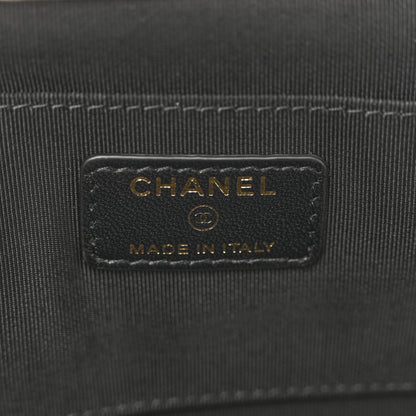 Chanel Tweed Quilted Kiss Lock Clutch Black 6 of 8