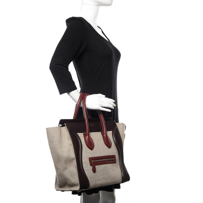 Celine Calfskin Linen Mini Tri-Color Luggage 2 of 17