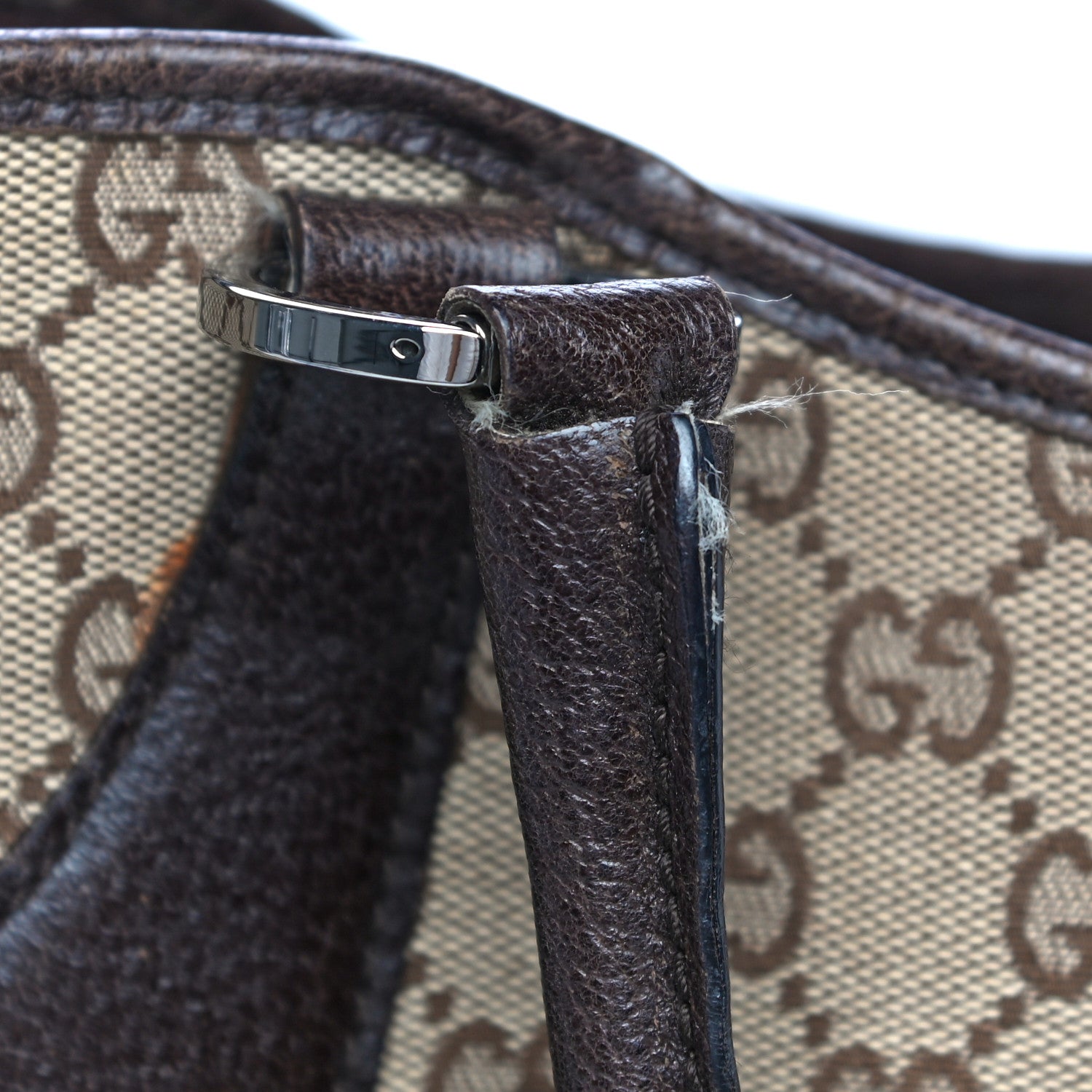 Gucci Monogram Signature Tote Dark Brown 31 of 41
