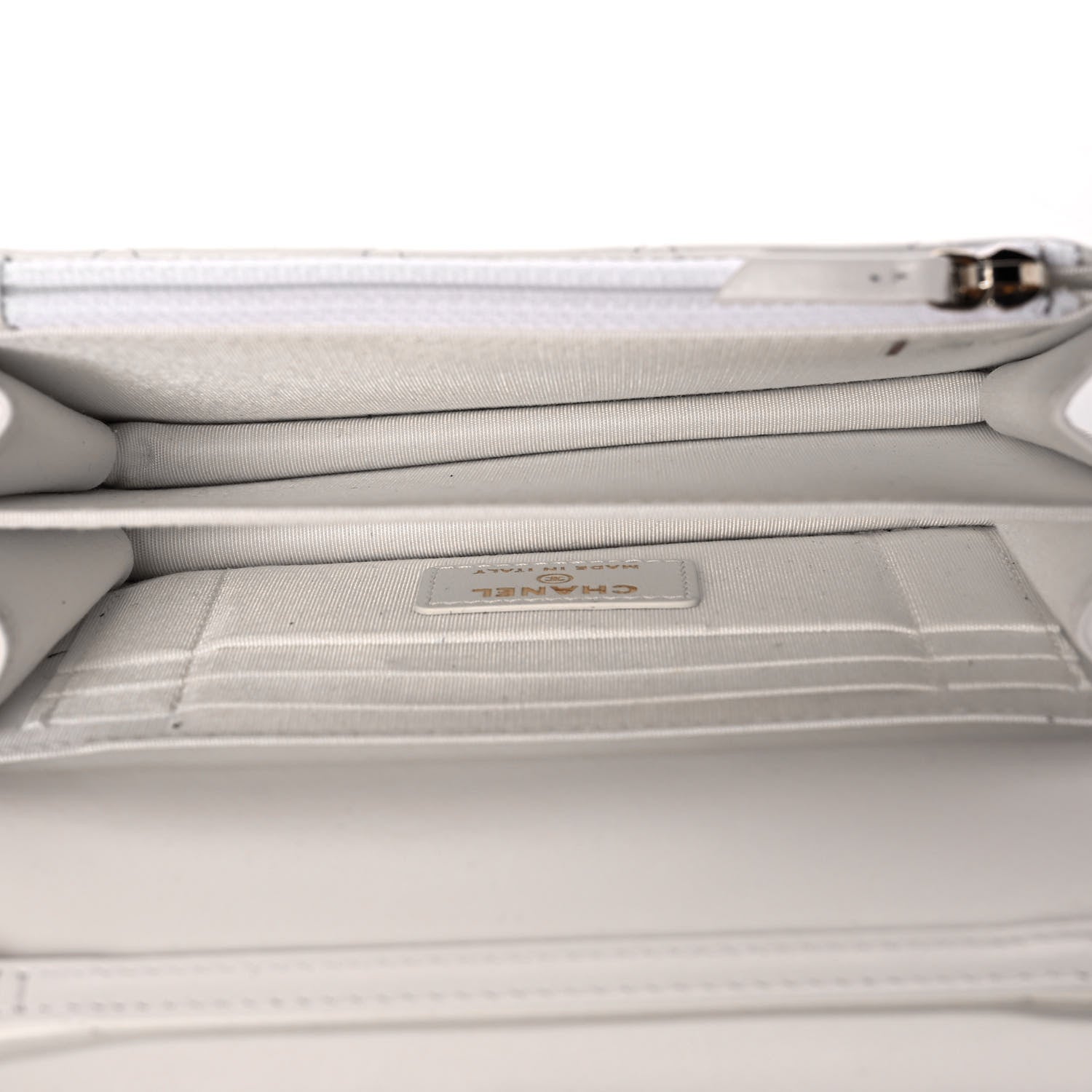 Chanel Calfskin Quilted Mini Maxi Pearls Wallet On Chain WOC White 4 of 8