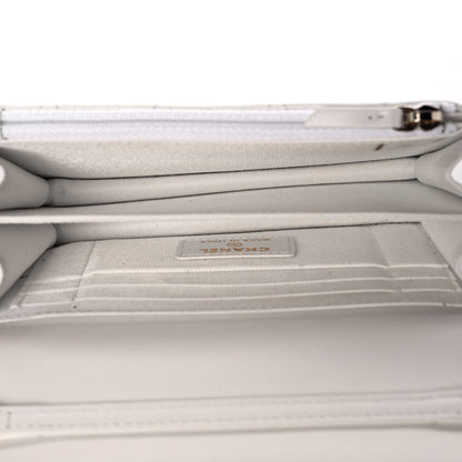 Chanel Calfskin Quilted Mini Maxi Pearls Wallet On Chain WOC White 4 of 8