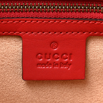 Gucci Calfskin Sylvie Web Small Queen Margaret Top Handle Bag Blue Agata Hibiscus Red Mystic White Sugar Pink 7 of 13